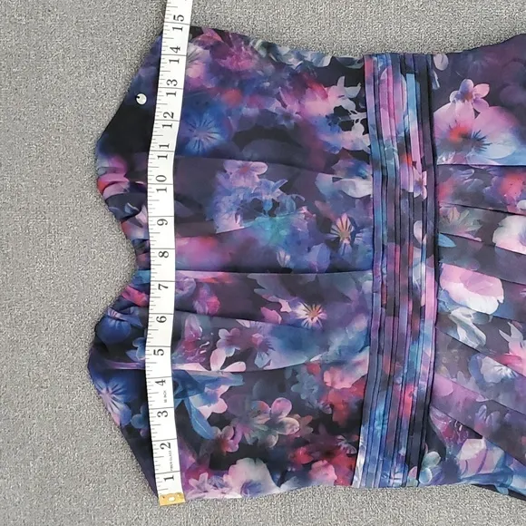 🆕️ GUESS Bombay Floral Asymmetrical Strapless Dress SIZE: 6