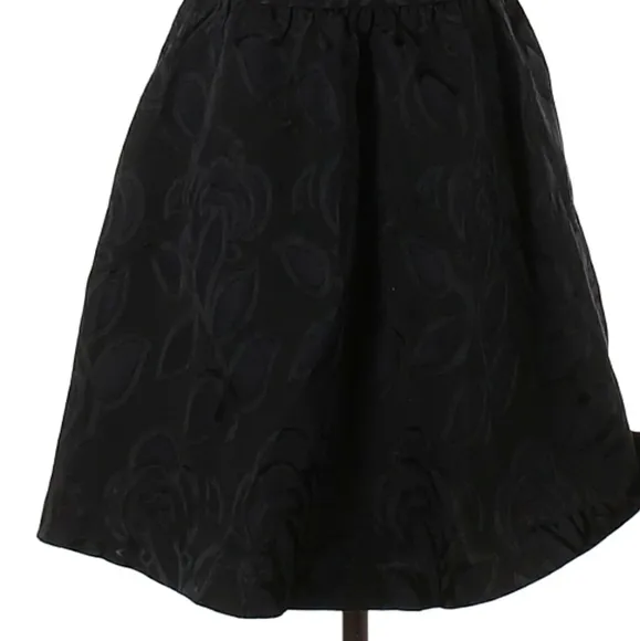 🖤 SALE Elegant Goth Glam Black Damask Strapless Dress Mini Full Skirt Formal
