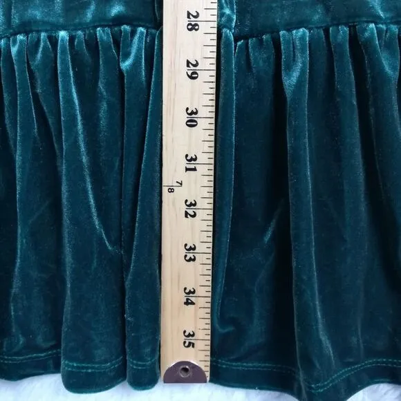 1. State Womens Dress Long Sleeve Velvet Velour Tiered Emerald Green XL New