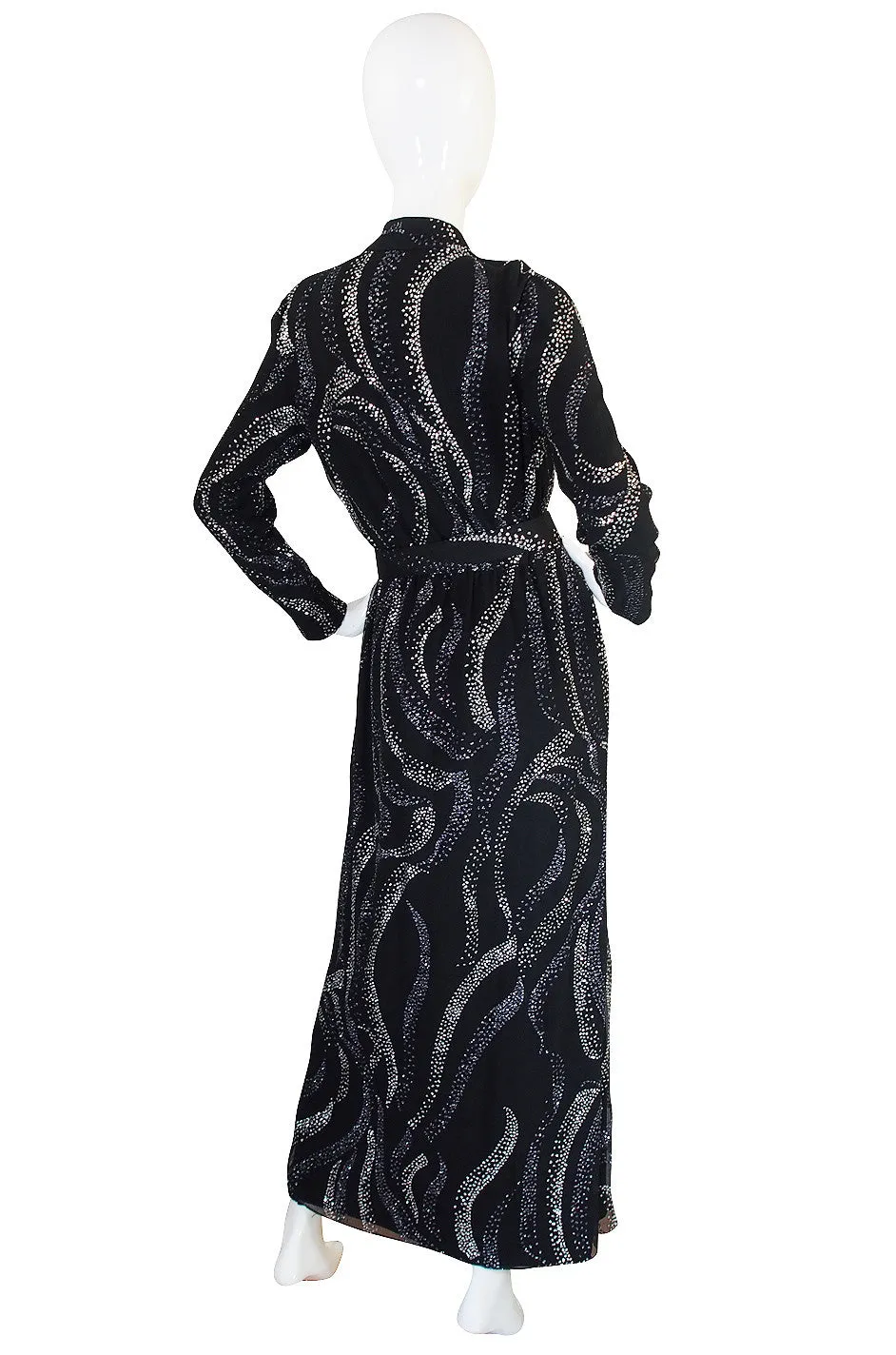 1960s George Halley Attributed Glitter Wrap Dress