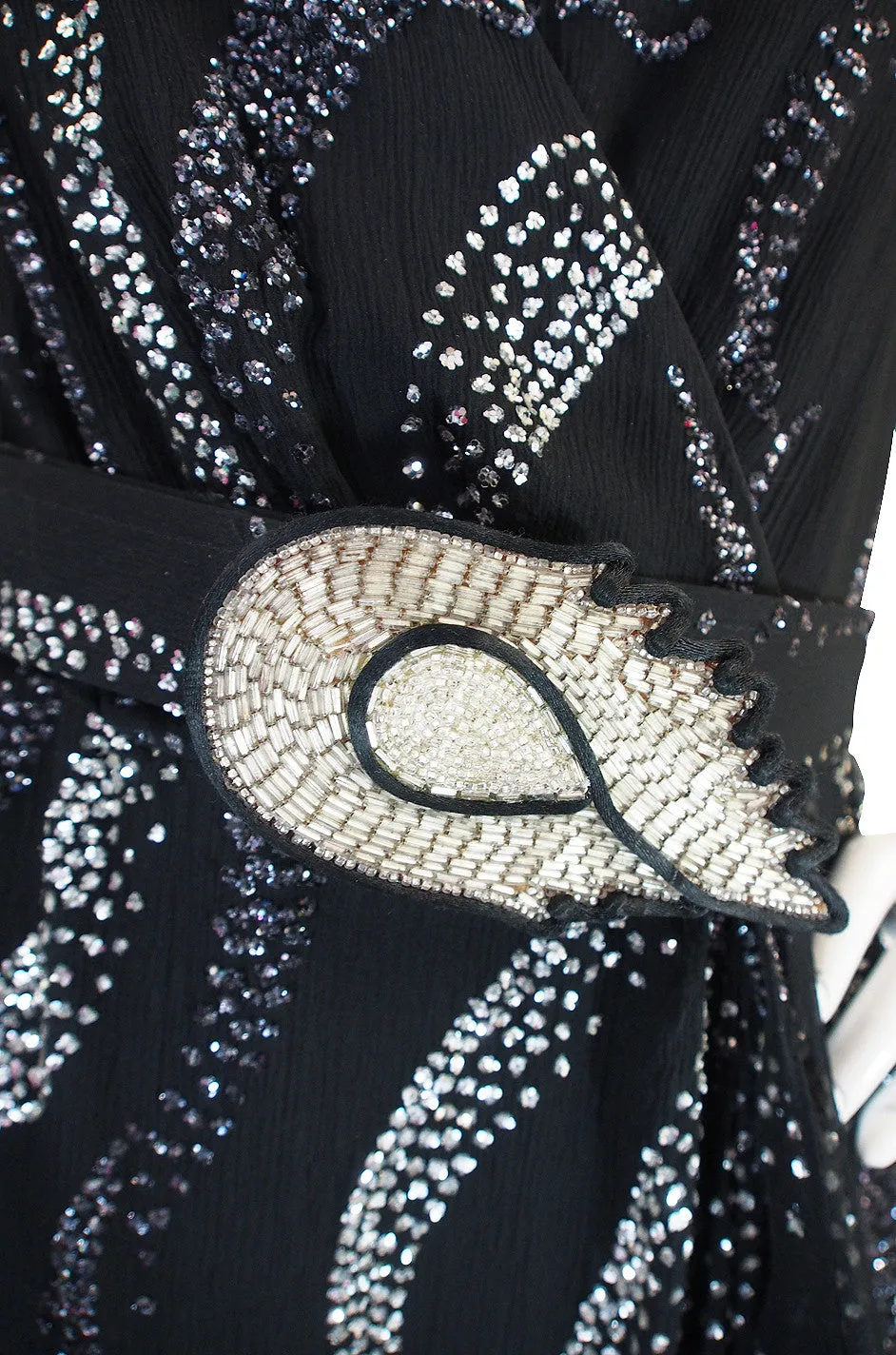 1960s George Halley Attributed Glitter Wrap Dress