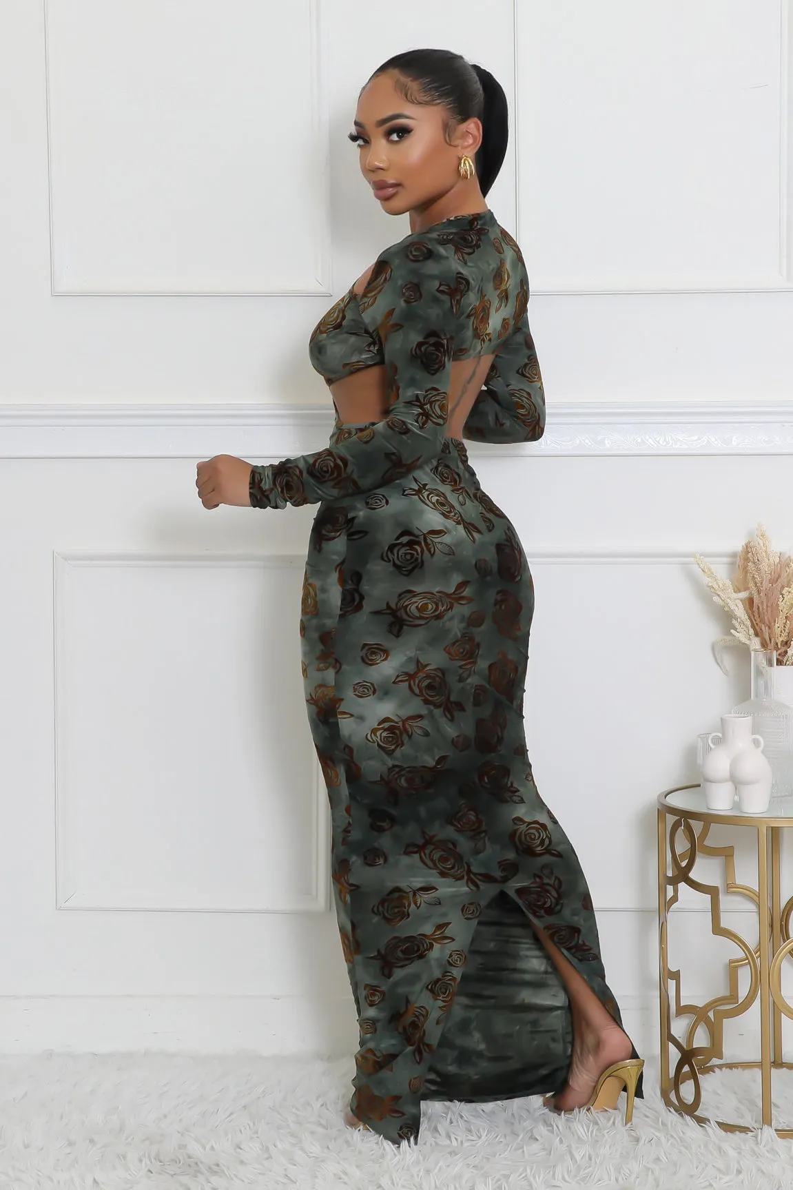 28175P - O-RING VELVET LS DRESS