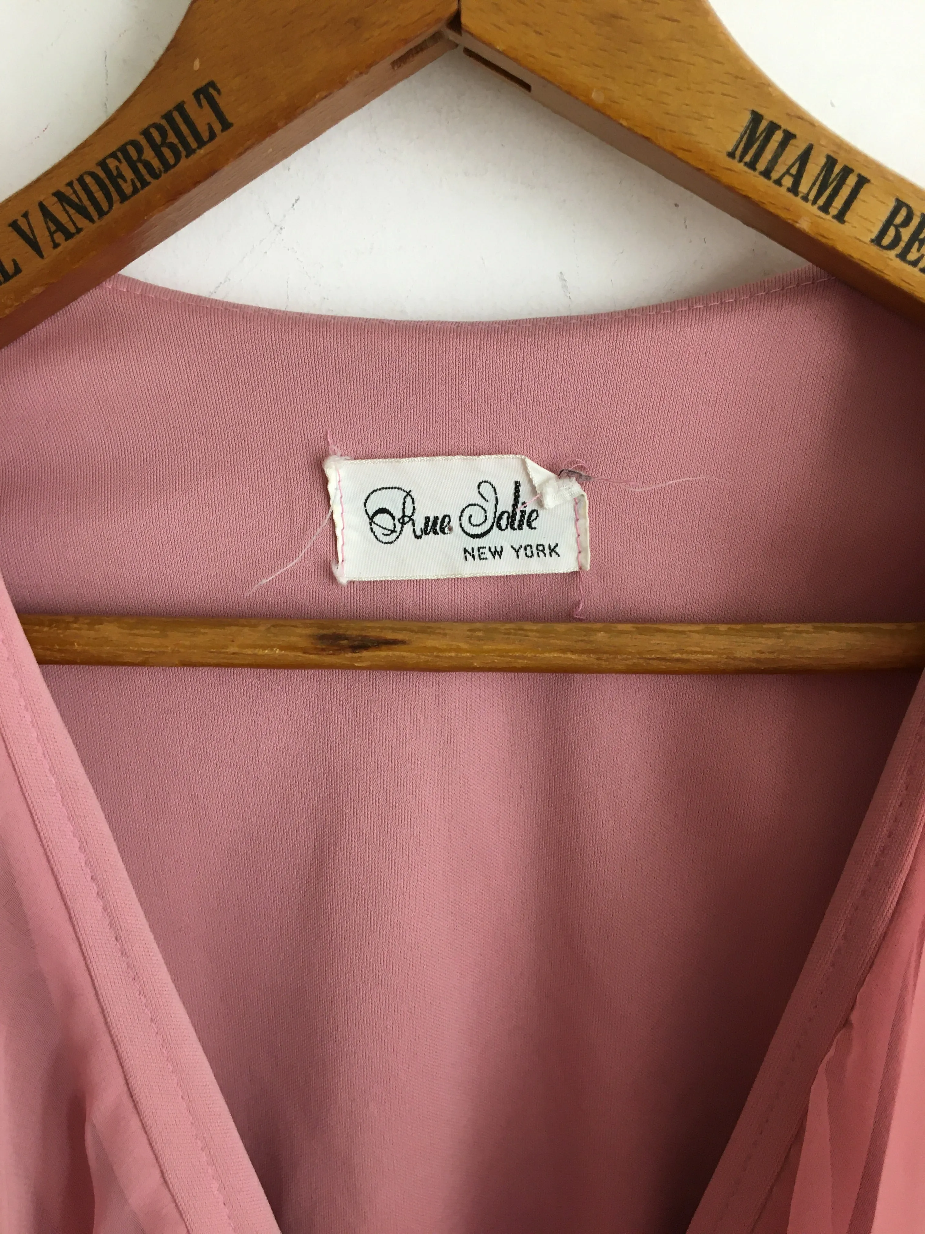 70’s PINK MINI WITH SHEER CAPELET / SMALL
