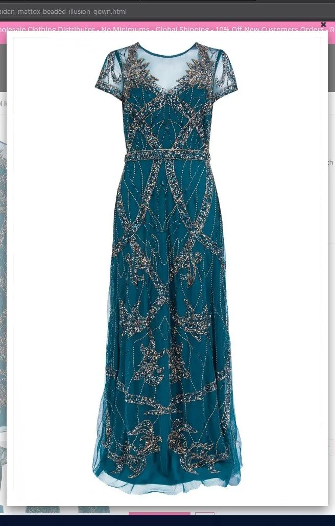 Aidan Mattox MD1E203137 Beaded Illusion Gown