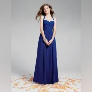 Alfred Angelo Bridesmaid Formal Dress Style 7236 Indigo