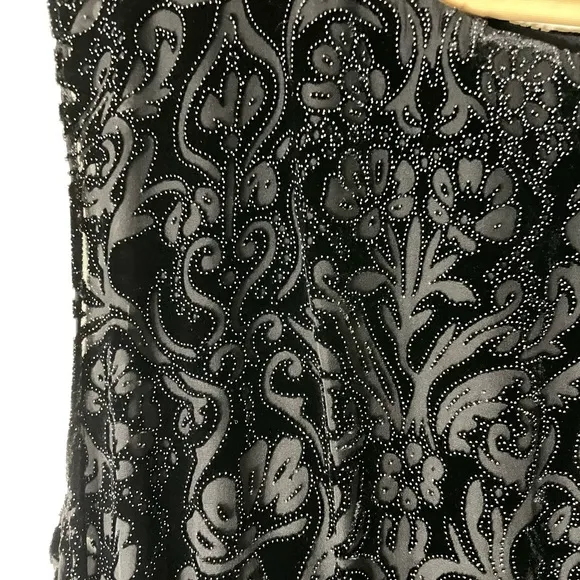 Alice   Olivia Vintage Black Velvet Burnt Out Whimsy Gosh Mini Dress