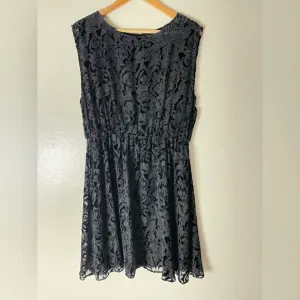 Alice   Olivia Vintage Black Velvet Burnt Out Whimsy Gosh Mini Dress