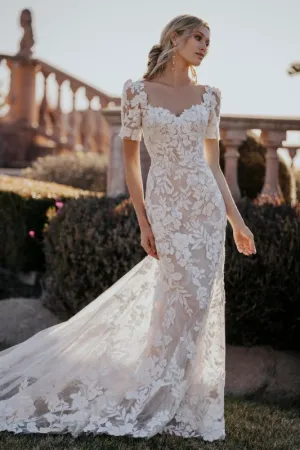 Allure Size 10 A1158 Nude/Ivory Gown