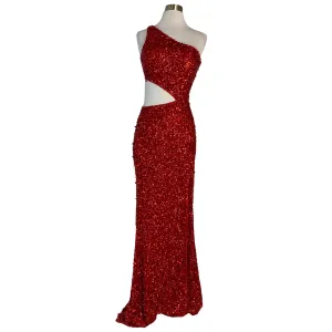 AMARRA Style 94108 Long Cut Out Gown Red Size