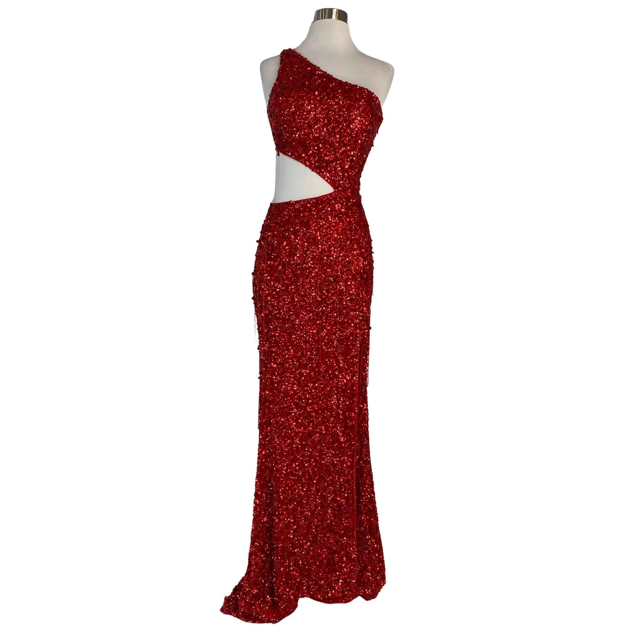 AMARRA Style 94108 Long Cut Out Gown Red Size
