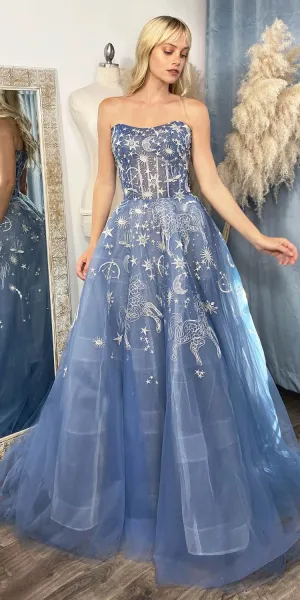 Andrea & Leo A0890 Constellation Dream Strapless Long Dress