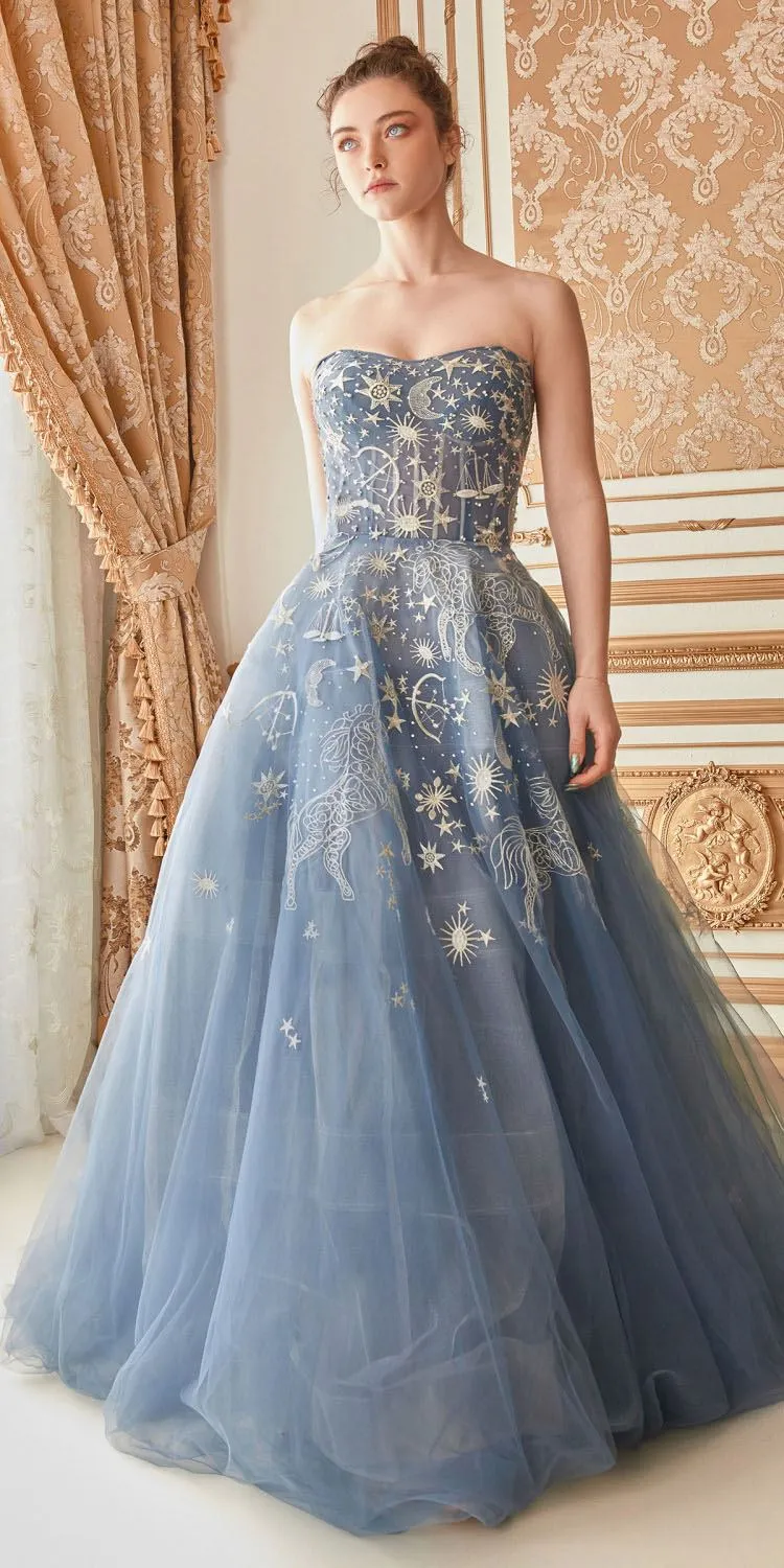 Andrea & Leo A0890 Constellation Dream Strapless Long Dress