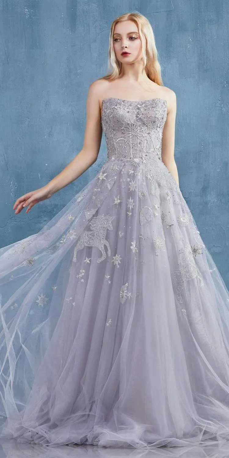 Andrea & Leo A0890 Constellation Dream Strapless Long Dress