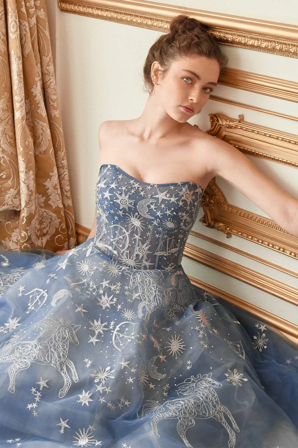 Andrea & Leo A0890 Constellation Dream Strapless Long Dress