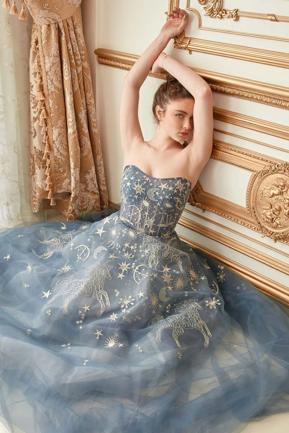 Andrea & Leo A0890 Constellation Dream Strapless Long Dress
