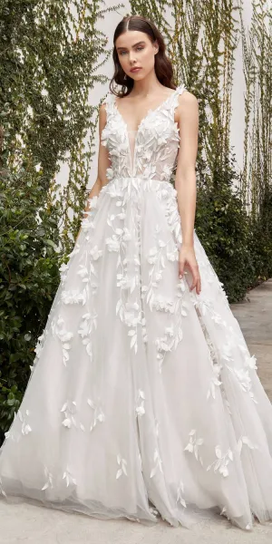 Andrea & Leo A1042W Liza Floral Wedding Gown