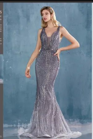 Andrea & Leo Couture A0915 Irene Gown Mirrored Sequined Ombre