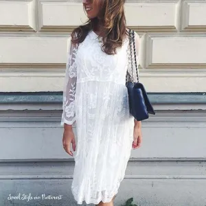 Aster Sky Lace Dress (wholesale)