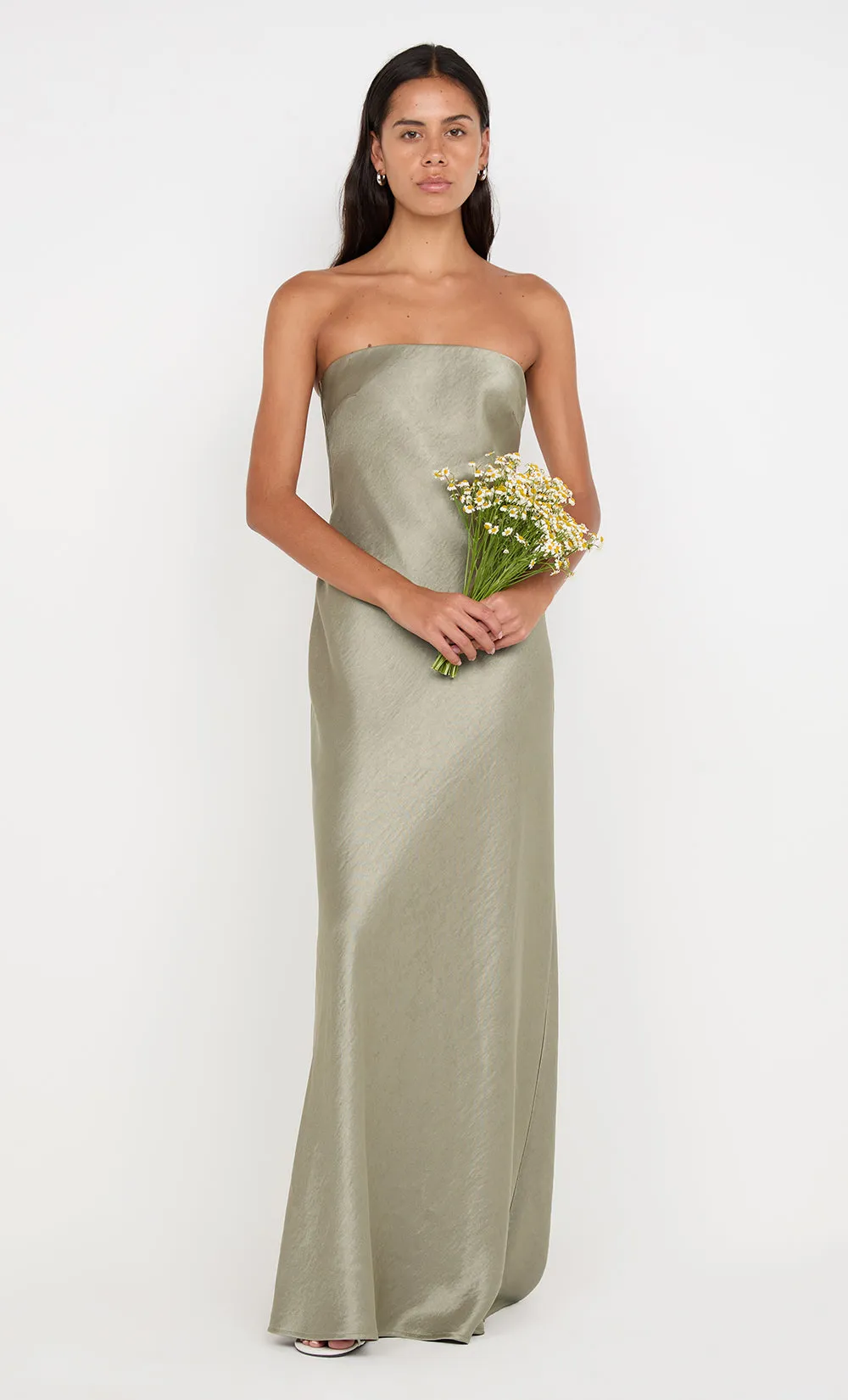 AUSTEN STRAPLESS MAXI DRESS - SAGE
