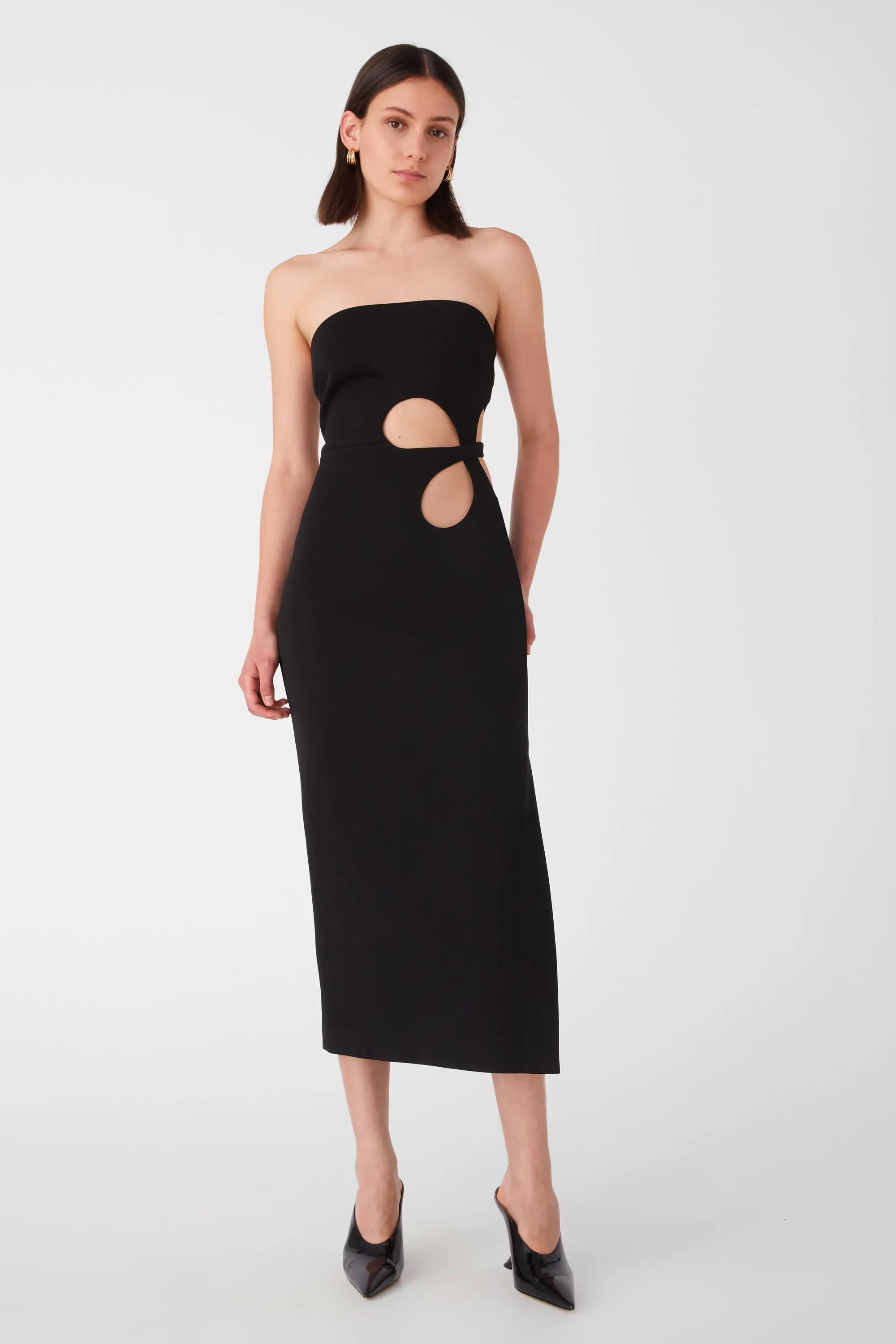 AVERY CREPE MIDI DRESS
