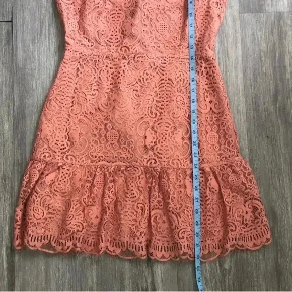BB Dakota- Lace Cold Shoulder Open Back Dress Size 8 Misty Rose Fairycore Boho‎