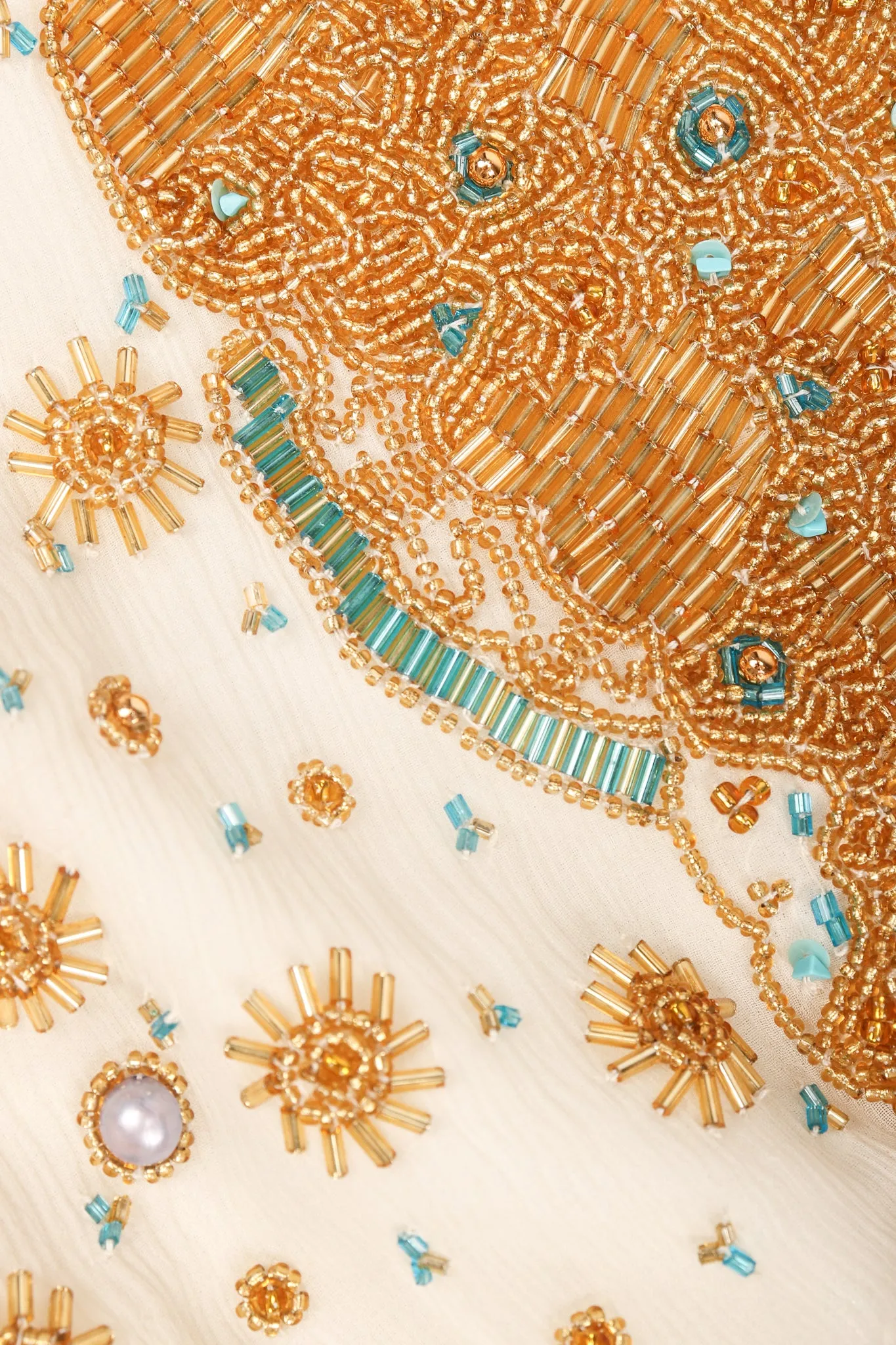 Beaded Drop Waist Gown