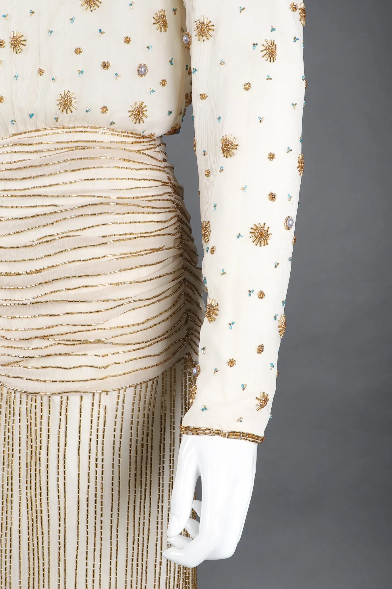Beaded Drop Waist Gown