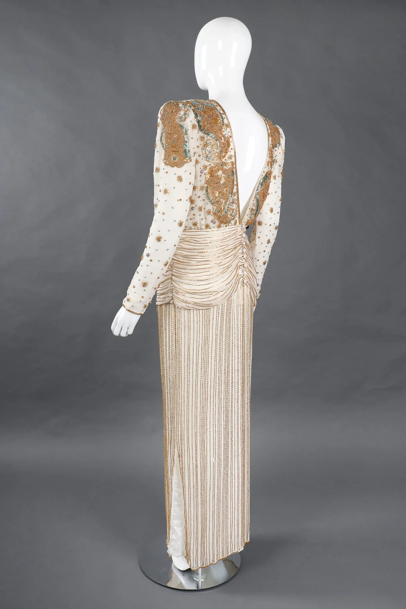 Beaded Drop Waist Gown