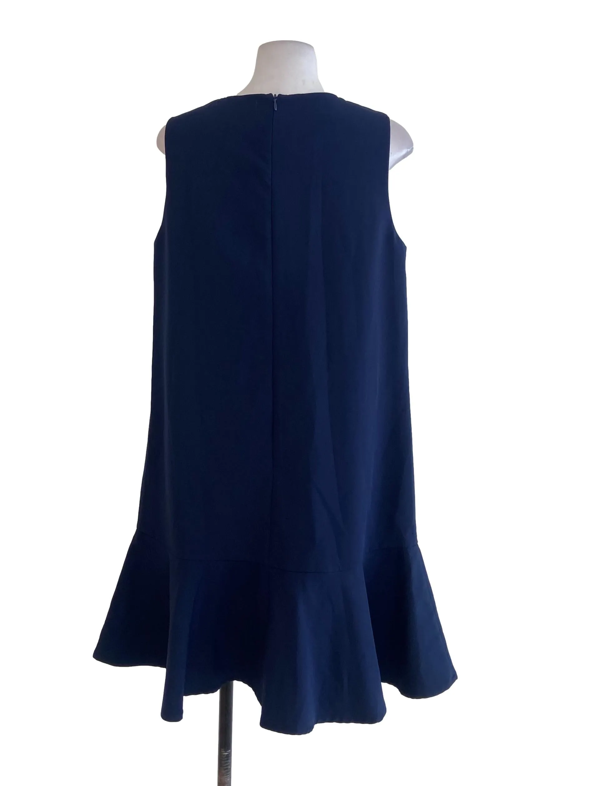 Berry Blue Flower Drop Waist Dress