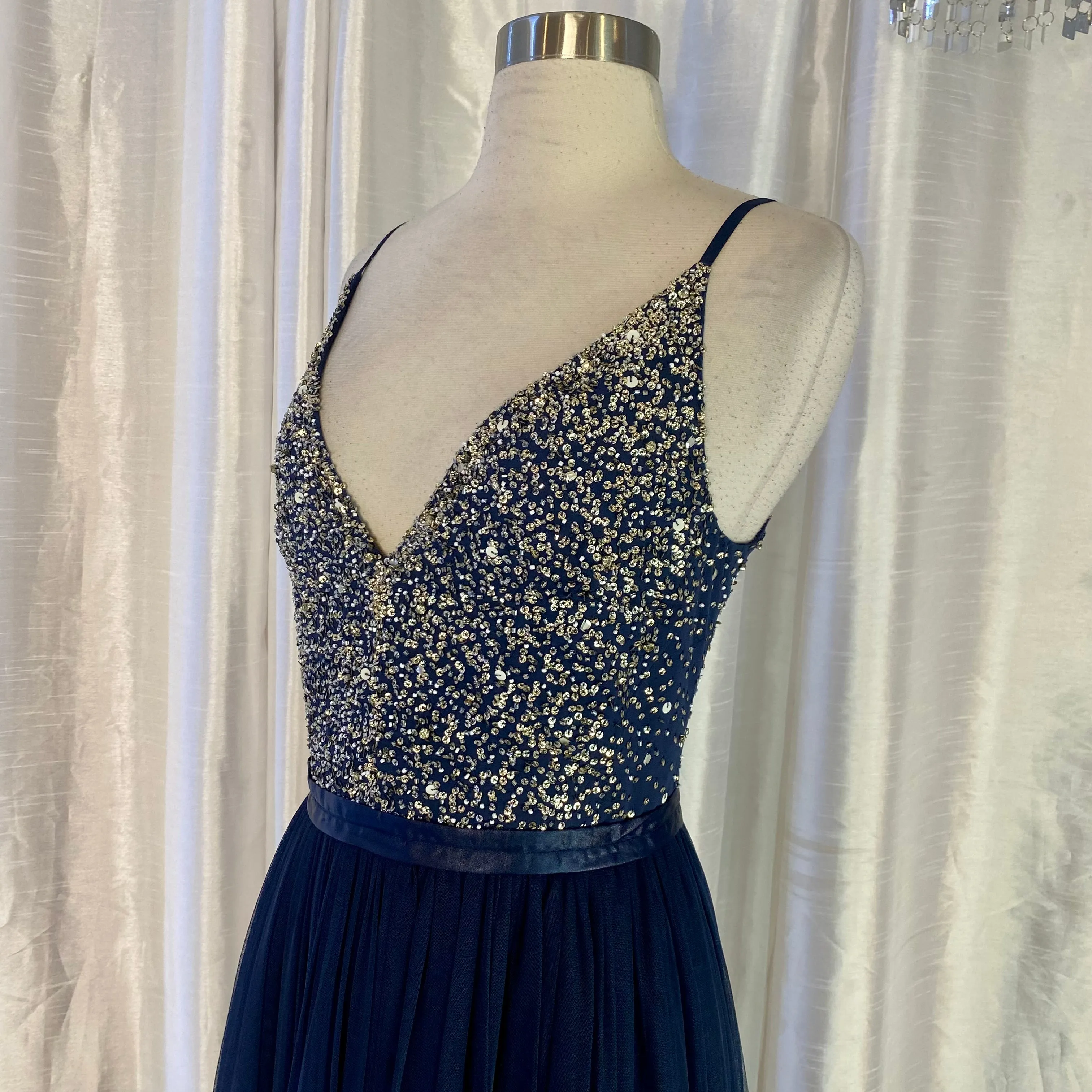 BHLDN ANTHROPOLOGIE Avery Sequin Gown Size 8 NWT