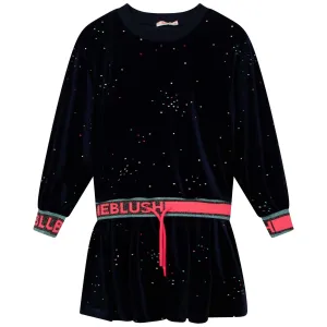 BILLIEBLUSH - Velvet Dress - Navy