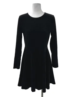 Black Dropwaist Sleeved Dress