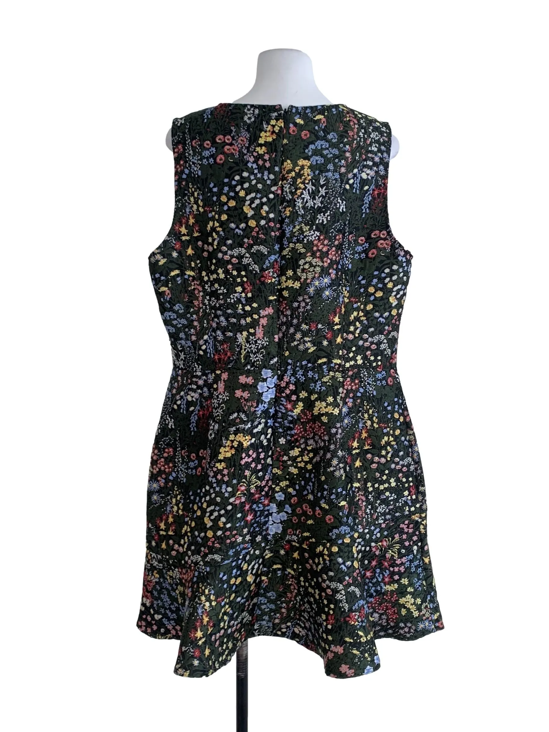 Black Floral A-Line Dress