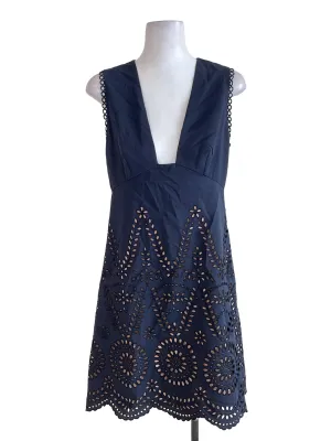 Black Hollow Eyelet Sleeveless Dress