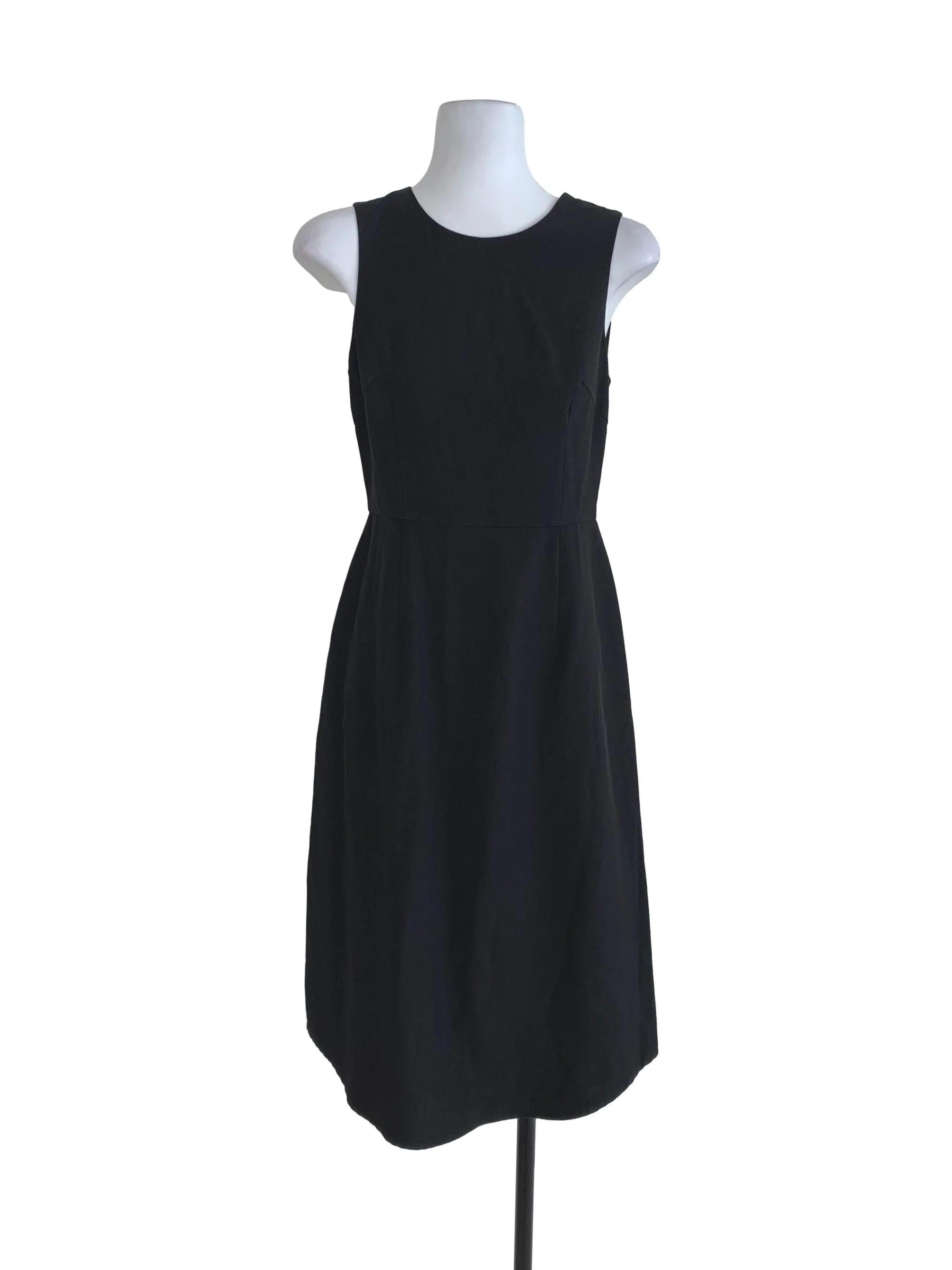 Black Plain A-Line Dress