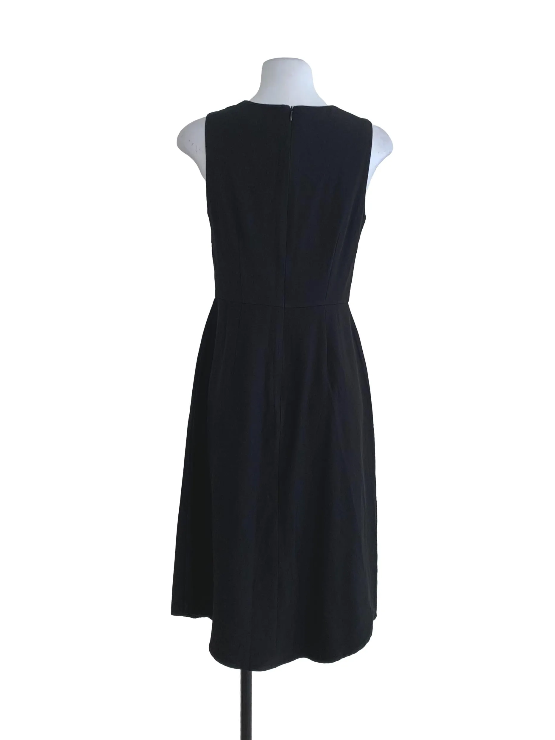 Black Plain A-Line Dress