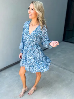 Blissful Surplice Floral Dress