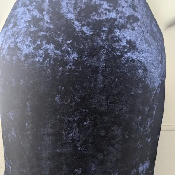 Blue halter top frilly dress