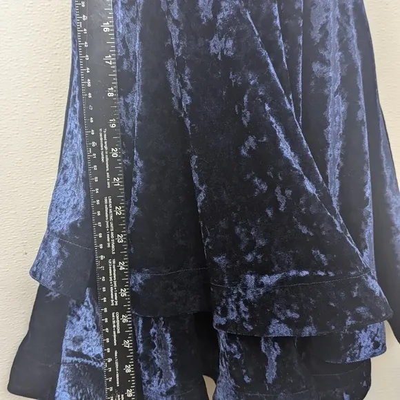 Blue halter top frilly dress