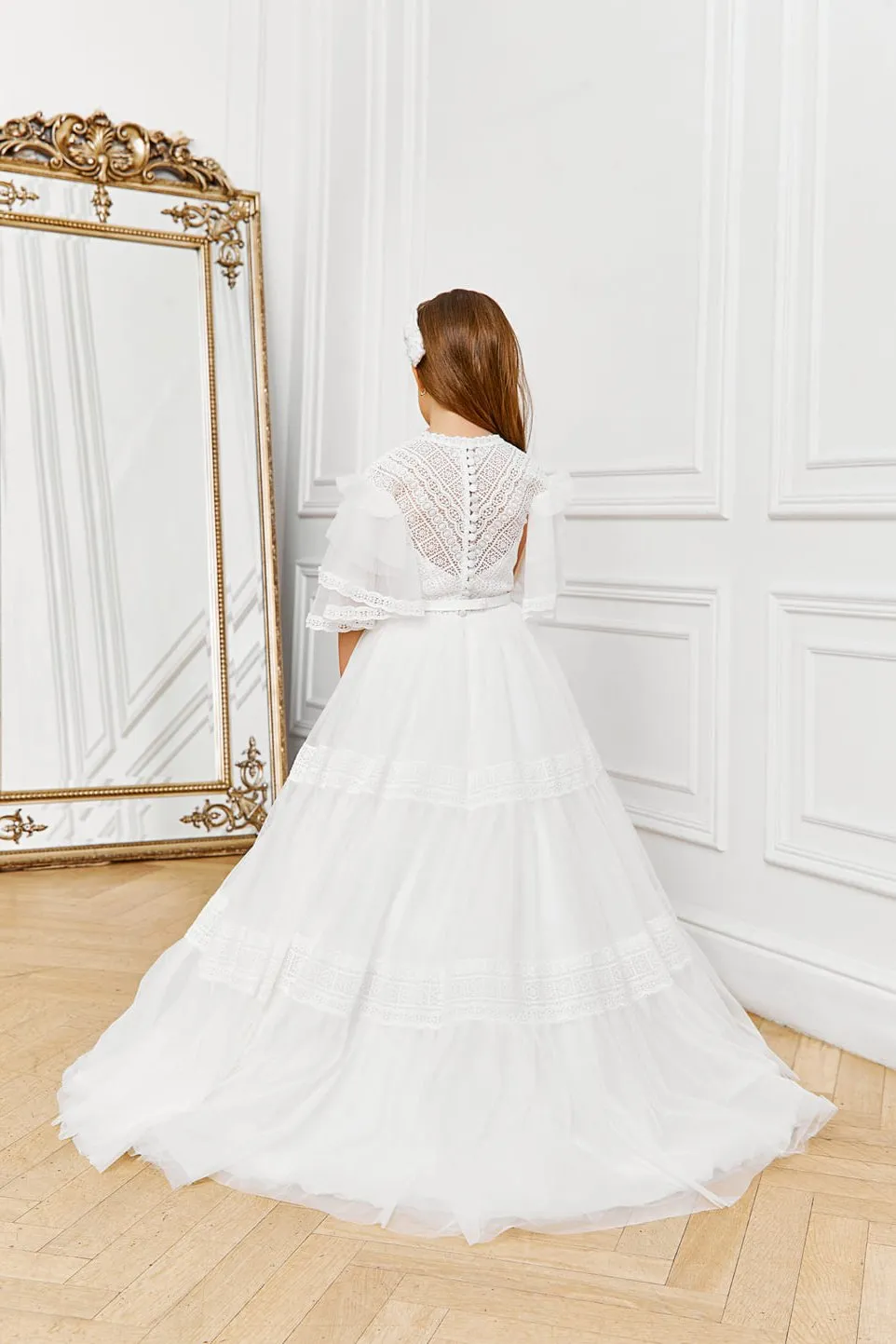 Bohemian Lace Dress for First Communion