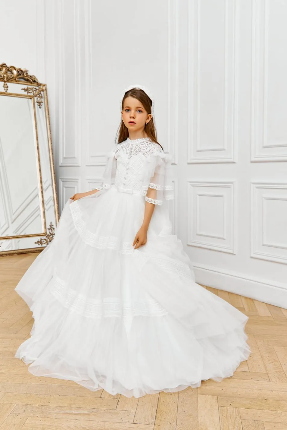 Bohemian Lace Dress for First Communion