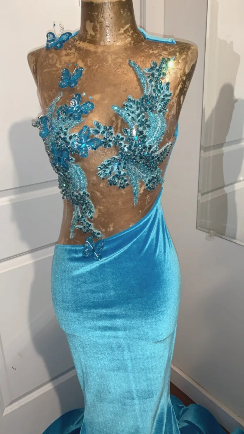 Butterfly Blue Gown