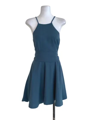 Cerulean Plain A-Line Dress