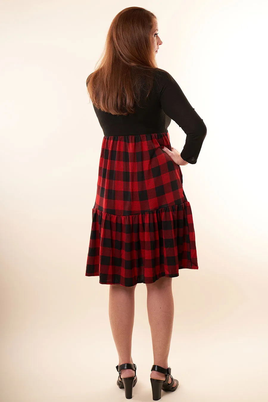 Charmed By You Buffalo Plaid Dress