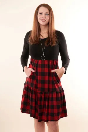 Charmed By You Buffalo Plaid Dress