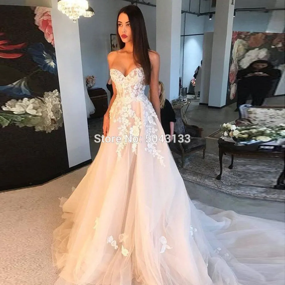 Charming Champagne Dress with Ivory Appliques