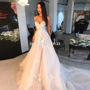 Charming Champagne Dress with Ivory Appliques