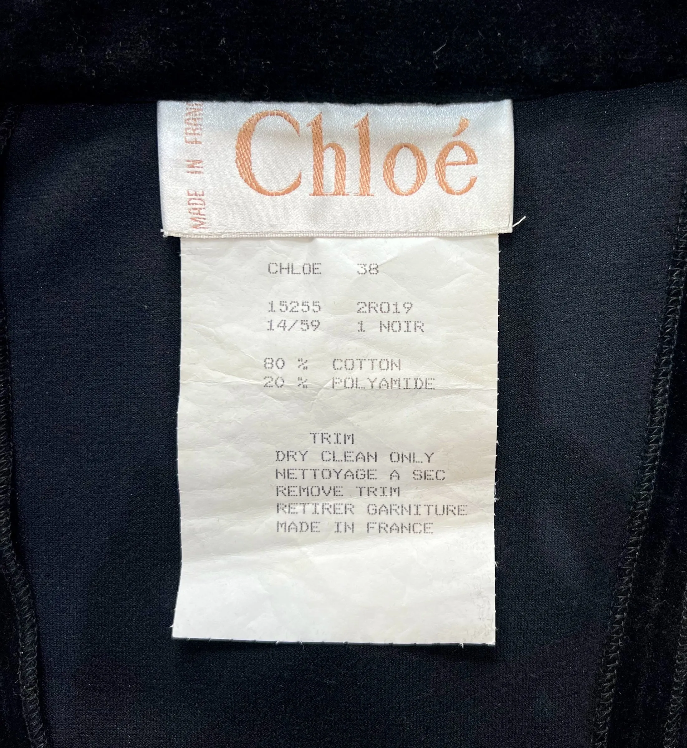Chloe A/W 1993 Black Velvet & Crochet Neo-Victorian 2 Piece Dress