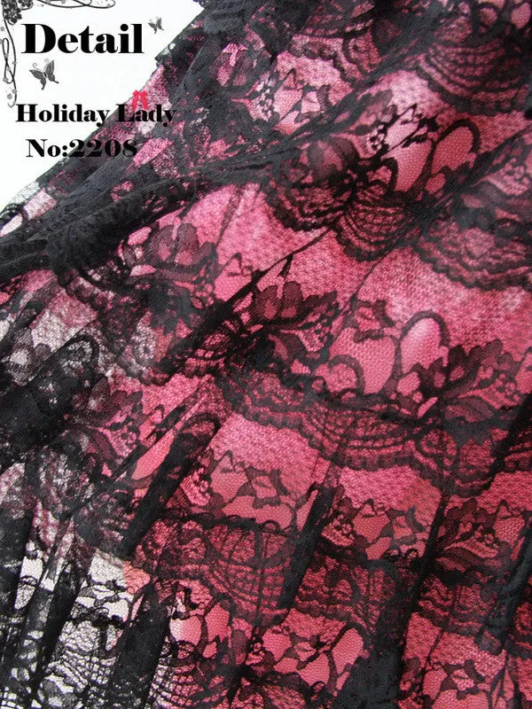 chocolate strawberry lace dress