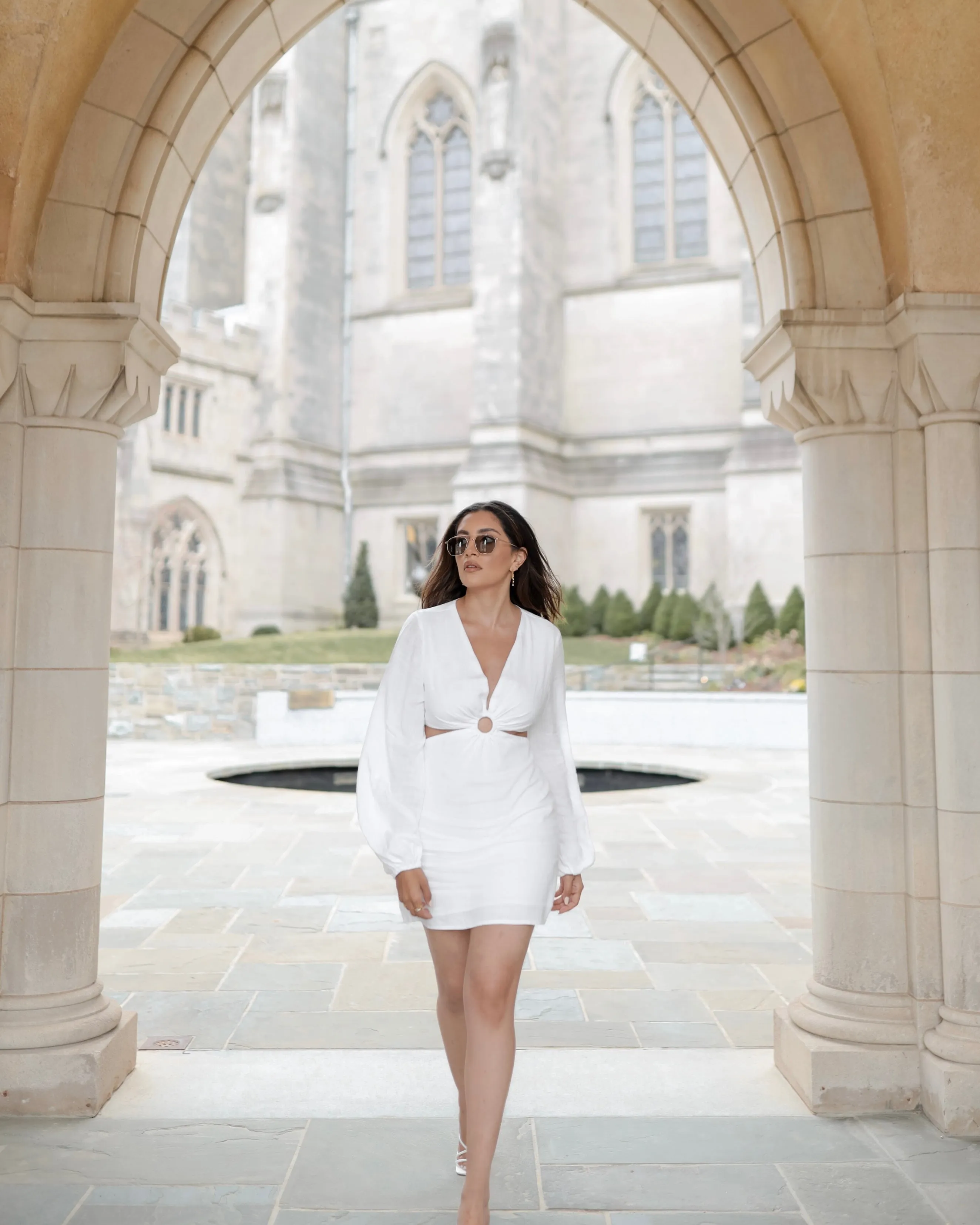 Chrissy Cutout Mini Dress White